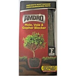 1- 2pk AMDRO Mole Vole & Gopher Blocker Stainless Steel Mesh 5 Gallon Size
